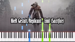 NieR Gestalt/Replicant - Emil (Sacrifice) - Piano Tutorial - Synthesia W/ Realistic Sound!