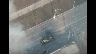 Russian Tank Hit By NLAW Anti-tank Weapon