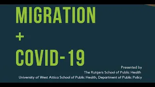 Migration and COVID-19 (Webinar)