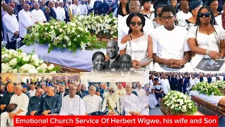 Emotional moment When Herbert Wigwe, his wife and Son's Corpses were Taken To RCCG Isiopko Ikwerre