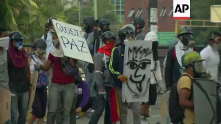 Venezuelan protesters clash with police