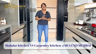 Carpentry Vs Modular Kitchen | Sleek Kitchen By Asian paints | Golden Spiral Designs