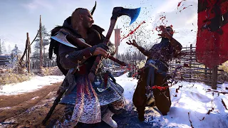 Assassin's Creed Valhalla - Brutal Combat & Hidden Blade Stealth Kills Gameplay - PC