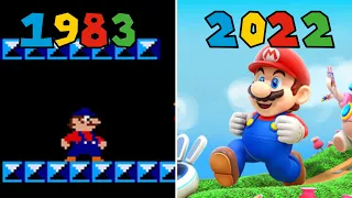 The Evolution Of Super Mario Games (1983-2022)