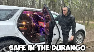 Solo Car Camping in Heavy Rain by the Mississippi River | Off-Grid SUV Camping