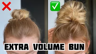 New Extra Volume Messy Hair Bun Tutorial | Fast and simple | Viral 2022