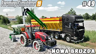 Spreading lime, sowing wheat and soybeans, fertilizing | Nowa Bruzda | Farming simulator 19 | ep #49