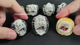 New England Patriots Ultra Premium Series Ring Set Display