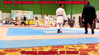 Lokesh pradhan 🆚 navin sir (Team kumite) /kio national karate championship #karatê #kumite #karate