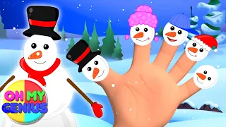 Snowman Finger Family | Christmas Snowman | Christmas Carols | Xmas Songs with Oh My Genius