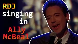 Robert Downey Jr. singing in "Ally McBeal" as Larry Paul (All Scenes)