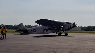 EAA Ford Tri Motor Startup, Taxi, Takeoff, Inflight, and Landing.