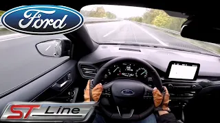 2019 Ford Focus ST-line 1.5 EcoBlue (120 PS) POV Testdrive AUTOBAHN acceleration & speed