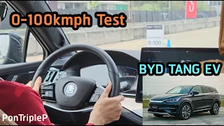 BYD TANG EV 0-100kmph Test