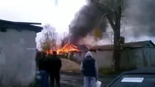 Пожар в частном секторе на ЖБИ