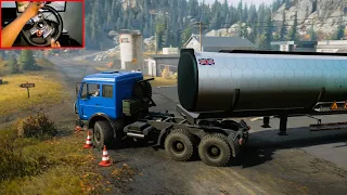 SnowRunner - Mercedes Benz NG 2636 L w77 6x6 - Offroad Transport Trailer Fuel Tanker + Logitech G29