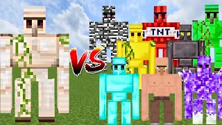 IRON GOLEM vs ALL GOLEMS | Minecraft Mob Battle