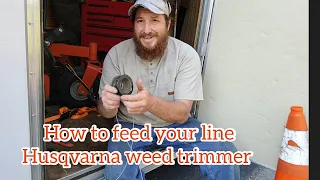 how to reload trimmer head .with 3 lbs spool of string.  Husqvarna part's.  322L trimmer.