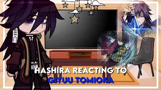|| HASHIRA Reacting to Giyuu Tomioka || Gacha || Demonslayer || Short Reaction ||