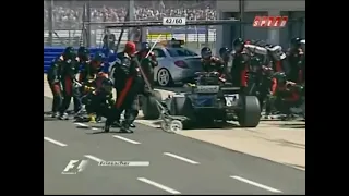 2005 F1 British GP - Patrick Friesacher 1st pit stop