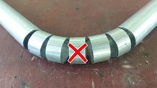 not many know, the welder's secret trick on pipe work | how to bend pipe without bending tool
