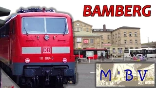 Main-Spessart-Express-Ersatzzüge u.a. mit 111-Sandwich + Modus-Wagen und weiterer Verkehr in Bamberg