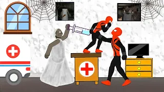 Granny vs Spiderman Injection  Funny Animations Part 1 - Drawing Cartoons 2