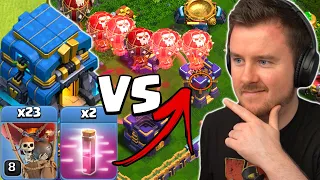 RATHAUS 12 vs RATHAUS 15 mit Eilzauber und Ballons in Clash of Clans