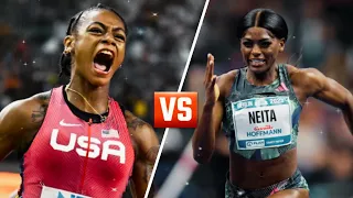 Sha'Carri Richardson VS. Daryll Neita Women's 200m Clash || Shanghai/Suzhou Diamond League 2024