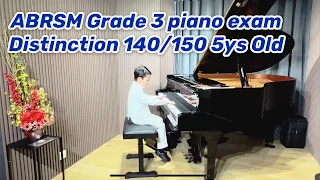 ABRSM Grade 3 Piano Performance Exam (Distinction 140/150) by Jimmy Zhang (5 Years Old)