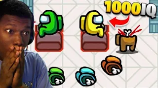 10 INSANE Among Us 1000 IQ PLAYS! Reaction