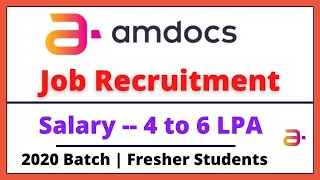 Amdocs Recruitment 2020 - Amdocs off campus recruitment for freshers | amdocs hiring freshers