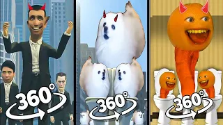 Multiverse vs Skibidi Dog Toilet 11 vs Annoying Orange Toilet | 360º VR