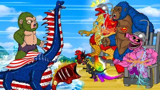 Gojira Godzilla ghidorah BLOOP+ TITAN Kong Monsterverse, EVOLUTION Full Color SkullAnimation Cartoon