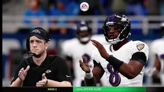 Madden NFL 22 Franchise Week 3 Game Baltimore Ravens vs Detroit Lions