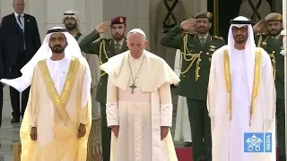 Welcome Ceremony and Visit of Pope Francis to the Crown Prince of Abu Dhabi 4 February 2019 HD