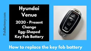 Hyundai Venue Key Fob Battery Replacement (2020 - Present)