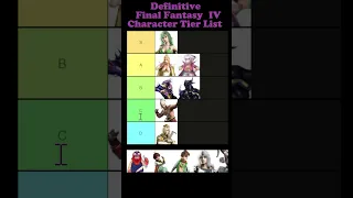 Final Fantasy 4 Character Tier List #definitiveedition #shorts #jrpg #finalfantasy