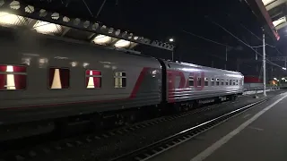 Московский вокзал. Прибытие поезда 64 Самара — СПб (9 апреля 2024, Full HD)