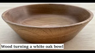 Garbage to art: wood turning a small white oak bowl