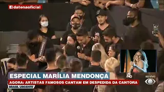 Maiara & Maraísa e Henrique & Juliano cantam em homenagem à Marília Mendonça