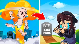 ¡BEBE NOOB MUERE DE 1000 MANERAS en ROBLOX! 💀 LAS MUERTES DE BEBE NOOB