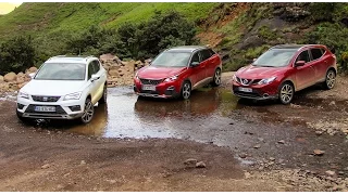 2017 Peugeot 3008 vs Seat Ateca vs Nissan Qashqai [PART. 2/3] : essai tout terrain