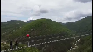 The Highest Hanging/Suspension Bridge in Italy | Ponte Tibetano | Sellano Perugia | Umbria