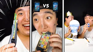 Real Food VS Fake Food Challenge | Fun Sneak Food DIY School Supplies Mukbang | TikTok - HUBA