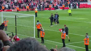 Jurgen Klopp celebrates post Liverpool 2 Everton 0