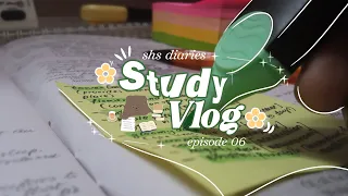 Productive study vlog 📔📝🍀— saving a half wasted day, lots of reviewing & studying| shs diaries ep.06