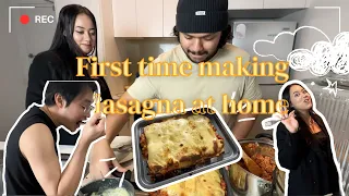 First time making Lasagna at home🤣