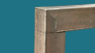 Cutting square pipe joints at home in a simple way