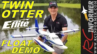 E-flite Twin Otter 1.2m Flight demo on Floats By: RCINFORMER